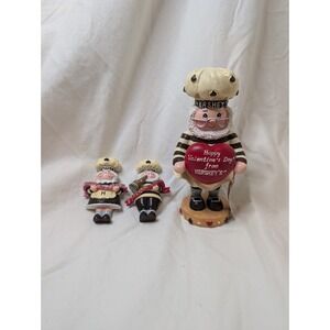 Hershey 's Chocolate World Collectible Elf- 2 New Year magnets Valentine Figure